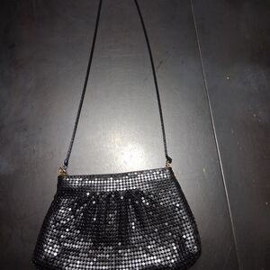 Elegant Black Sequin Evening Bag  Size 9"×6"
